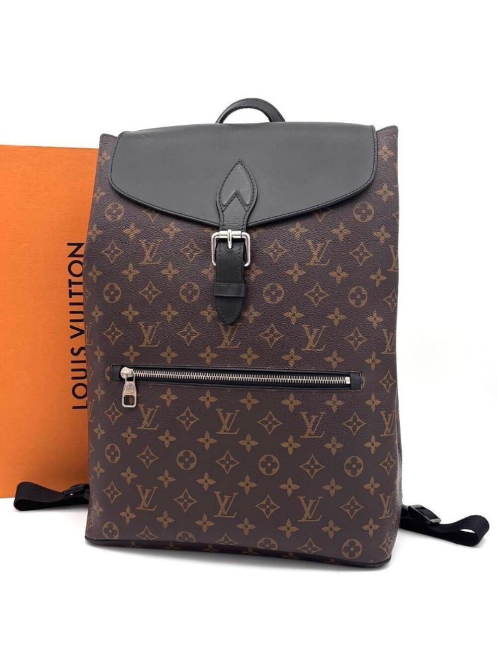 Louis Vuitton Monogram Macassar Parc Backpack Black Brown